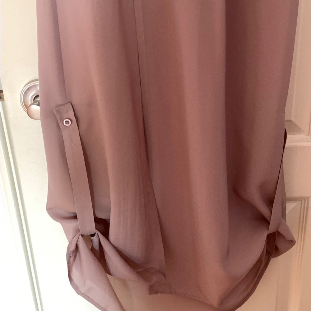 Stretta Mauve Formfitting Overlay Cocktail Dress - Picture 5 of 5